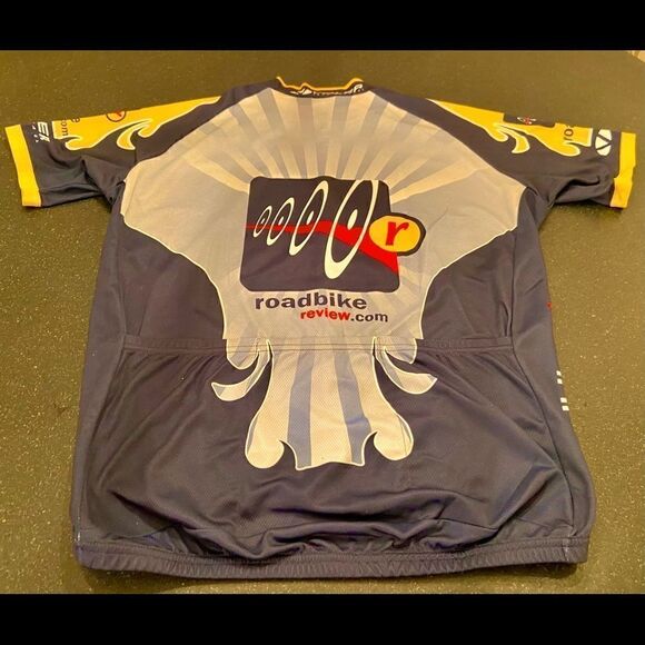 VOLVER Road Biking Shirt Size XL Navy/Yellow/Gry - Picture 4 of 10